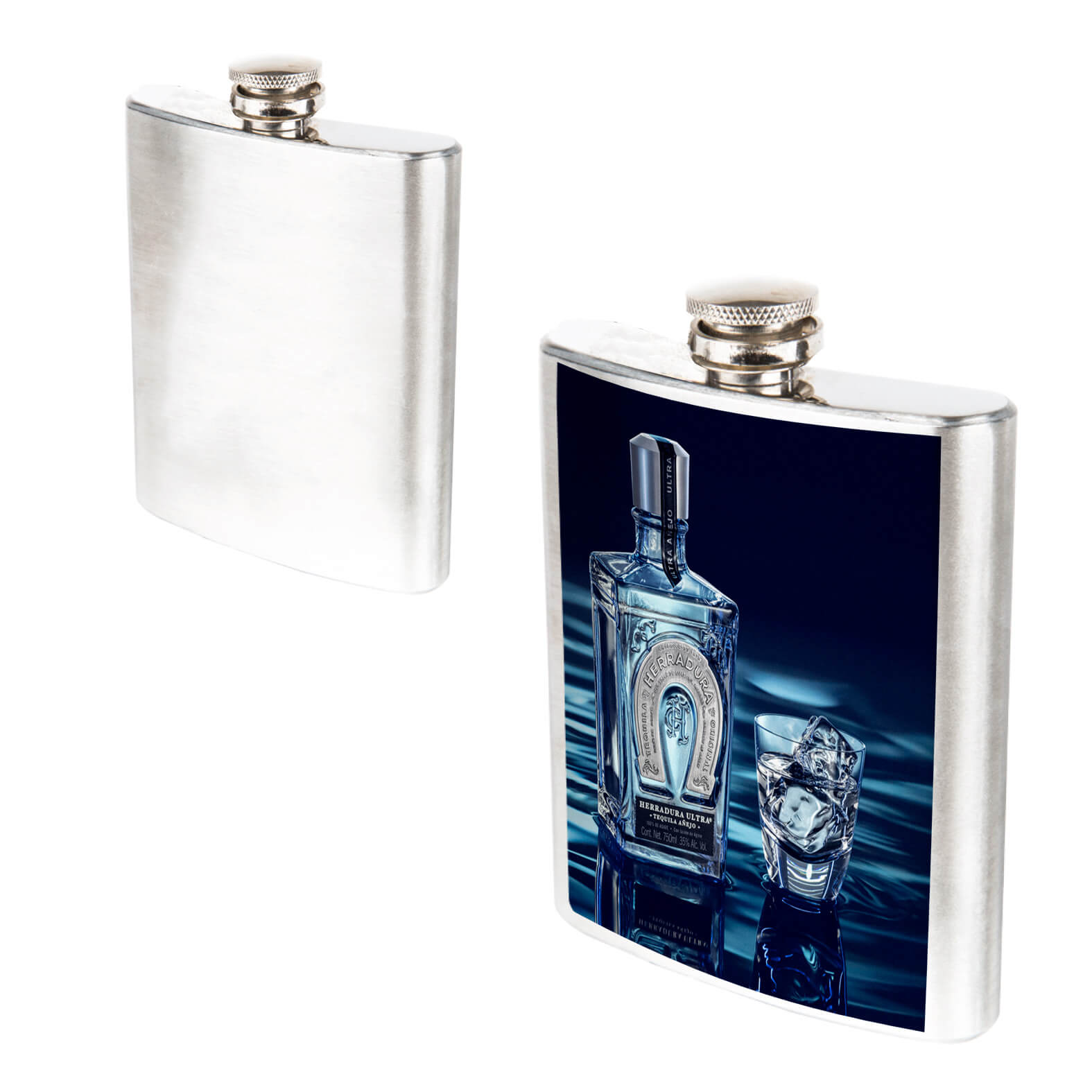 Licorera Whisky en color plata