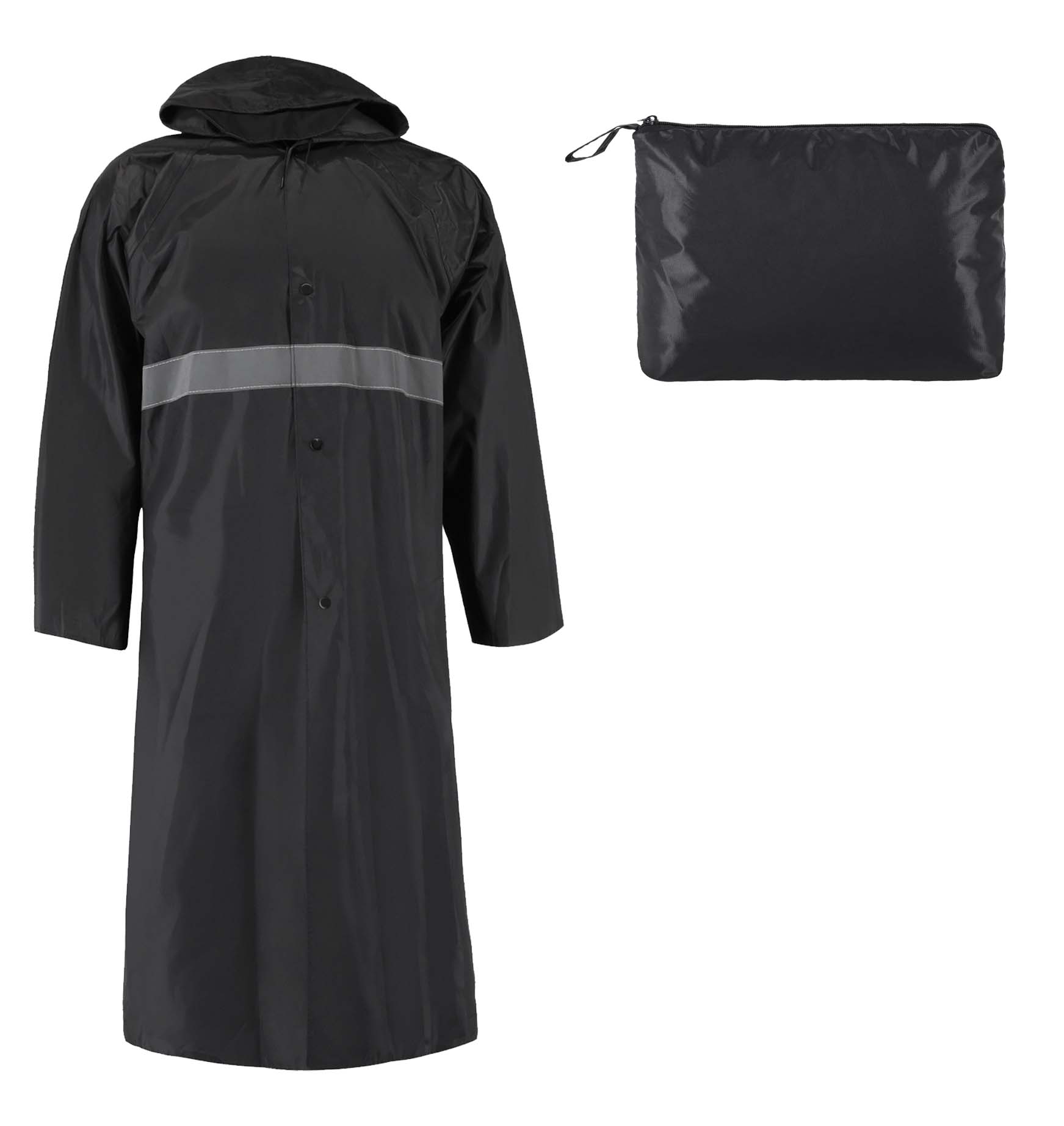 Impermeable de Botones Strato en color negro