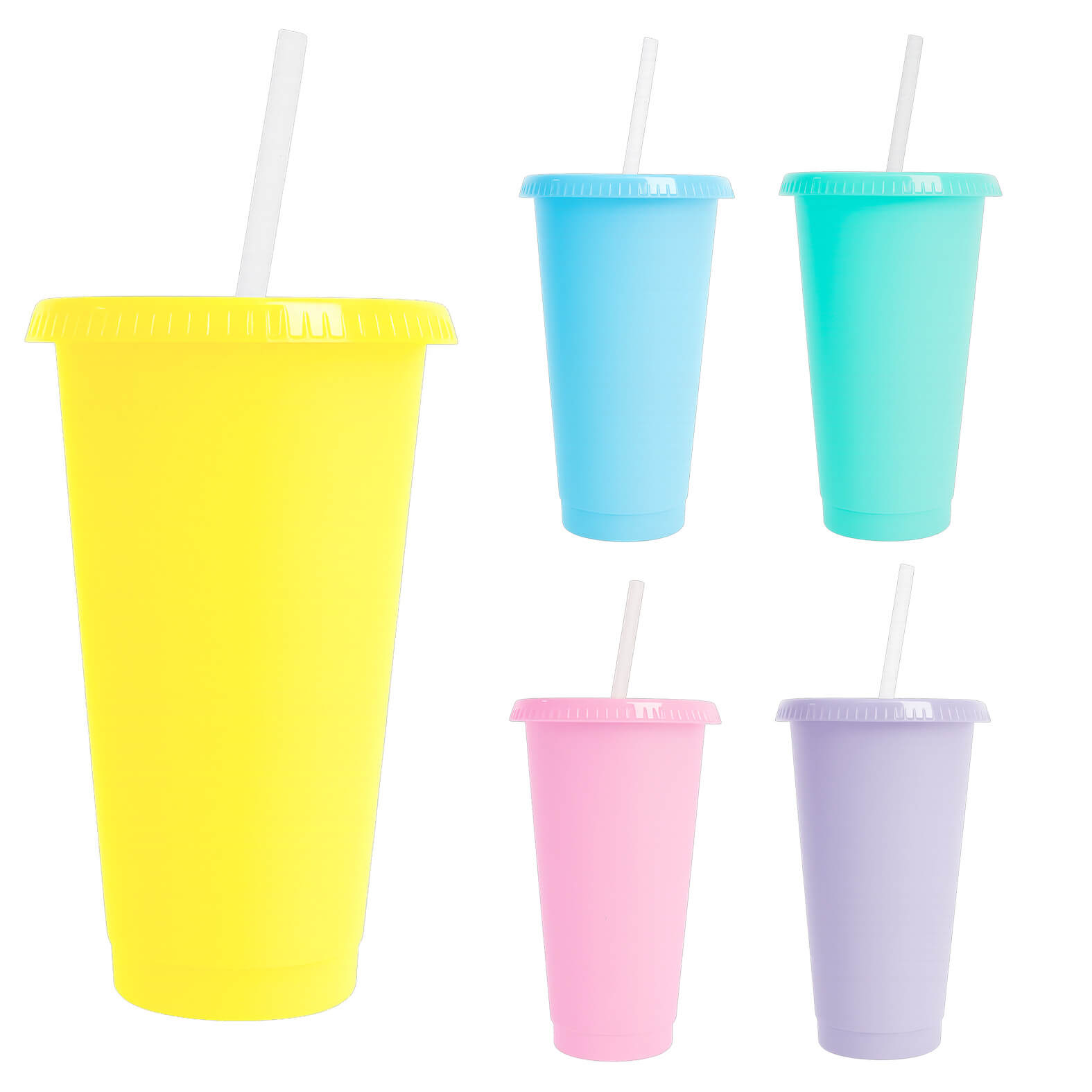 Vaso Triton Pastel en color amarillo