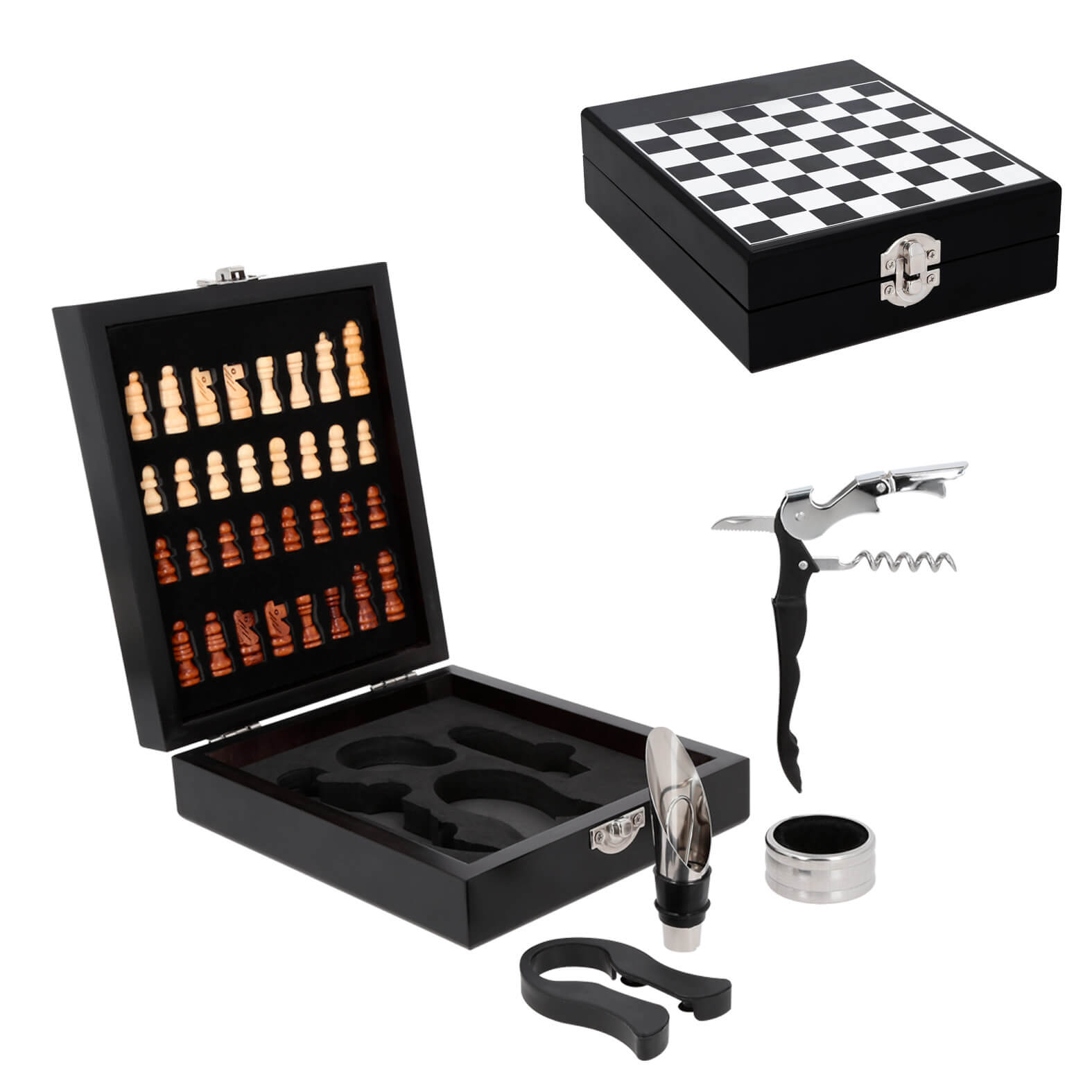 Set de Vinos Jaque en color negro
