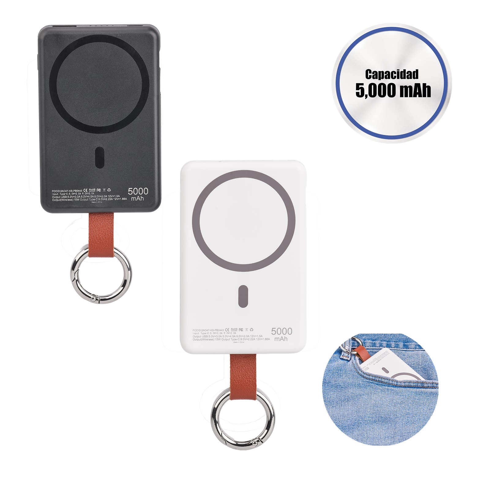 Power Bank Kane en color blanco