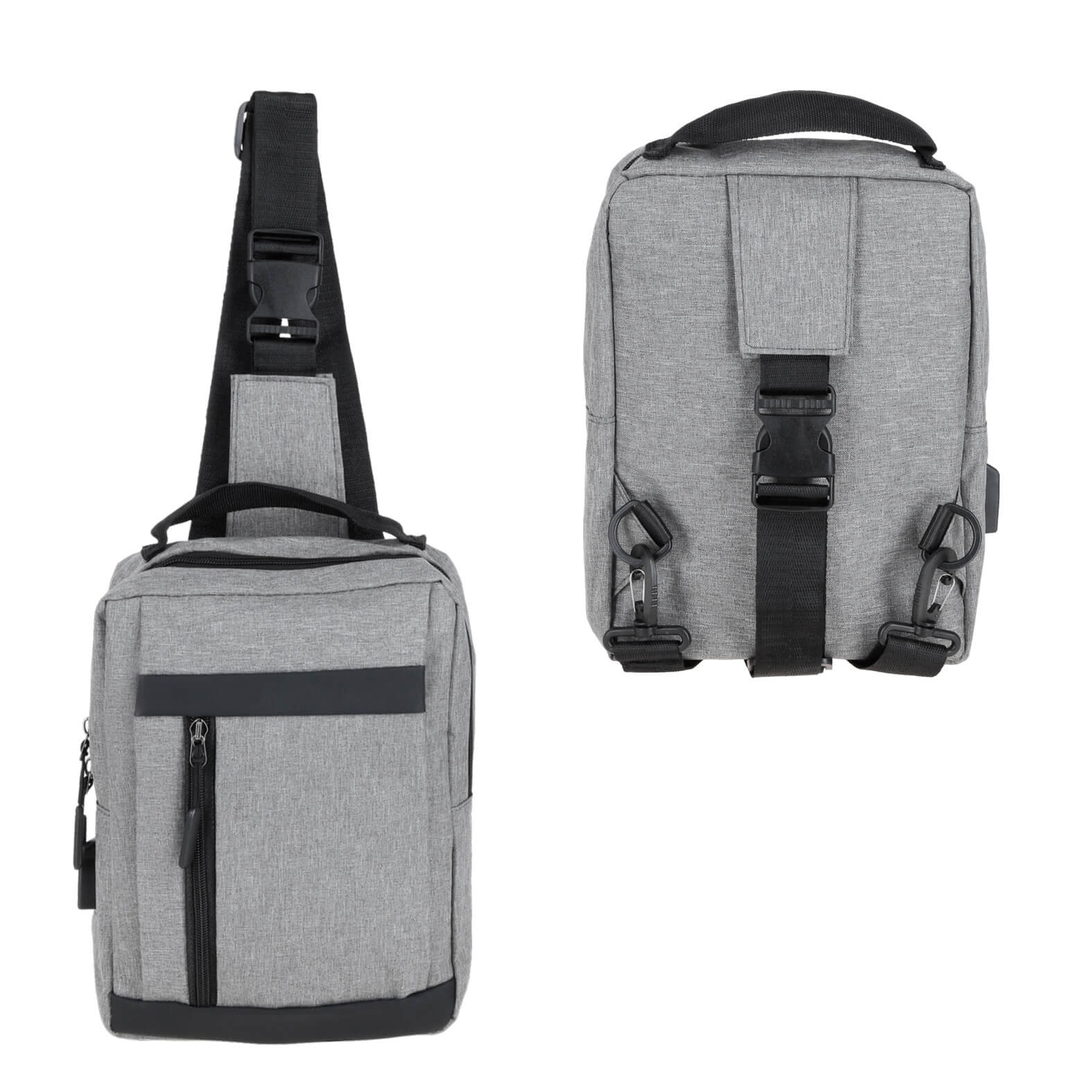 Bolsa de Hombro Mad en color gris