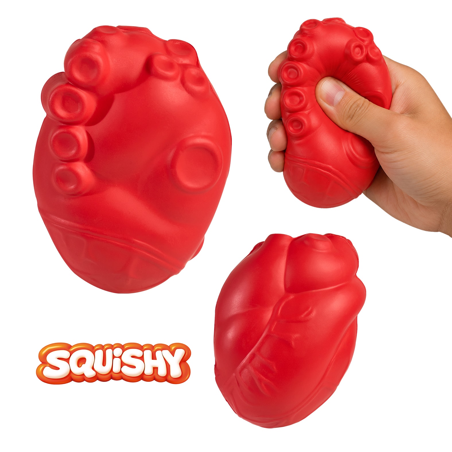 Squishy Heart en color rojo