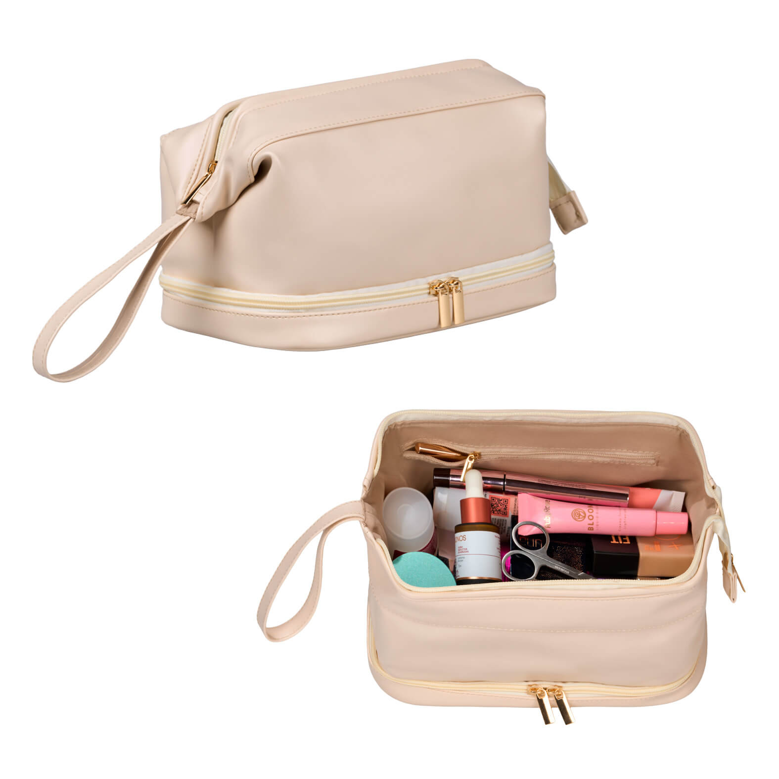 Cosmetiquera de Dos Khun en color beige
