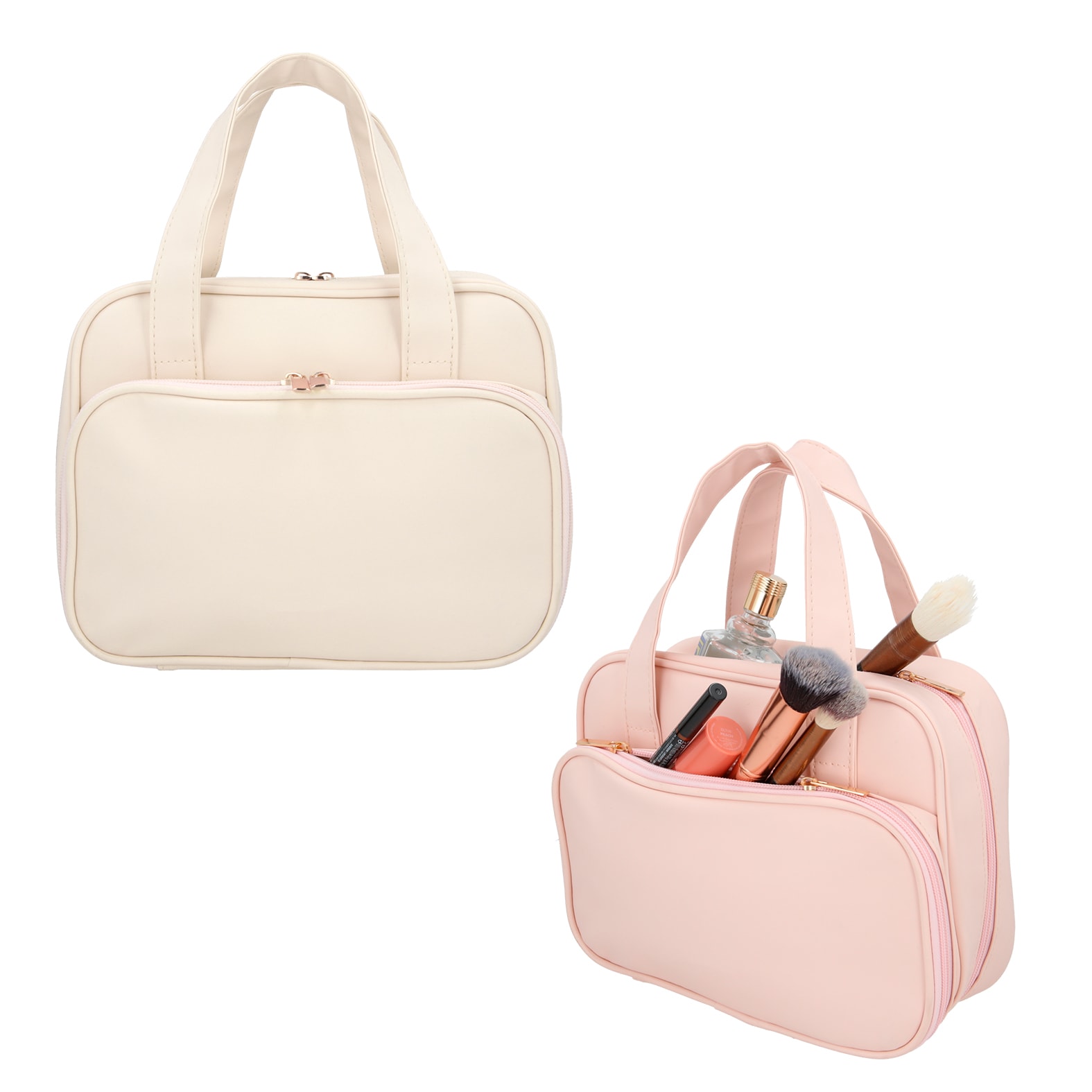 Cosmetiquera Domenica en color beige