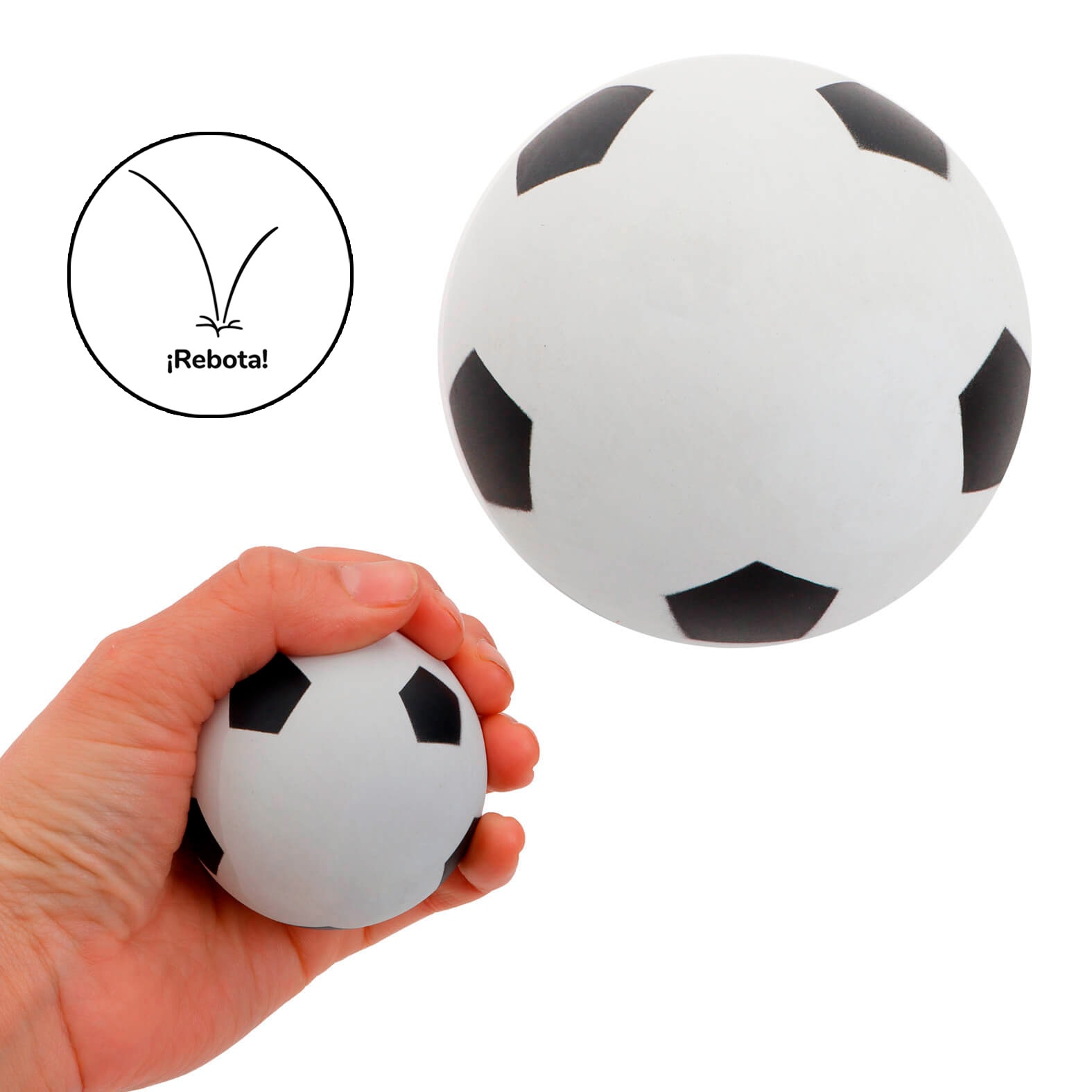 Mini Pelota de Fútbol Corner en color blanco