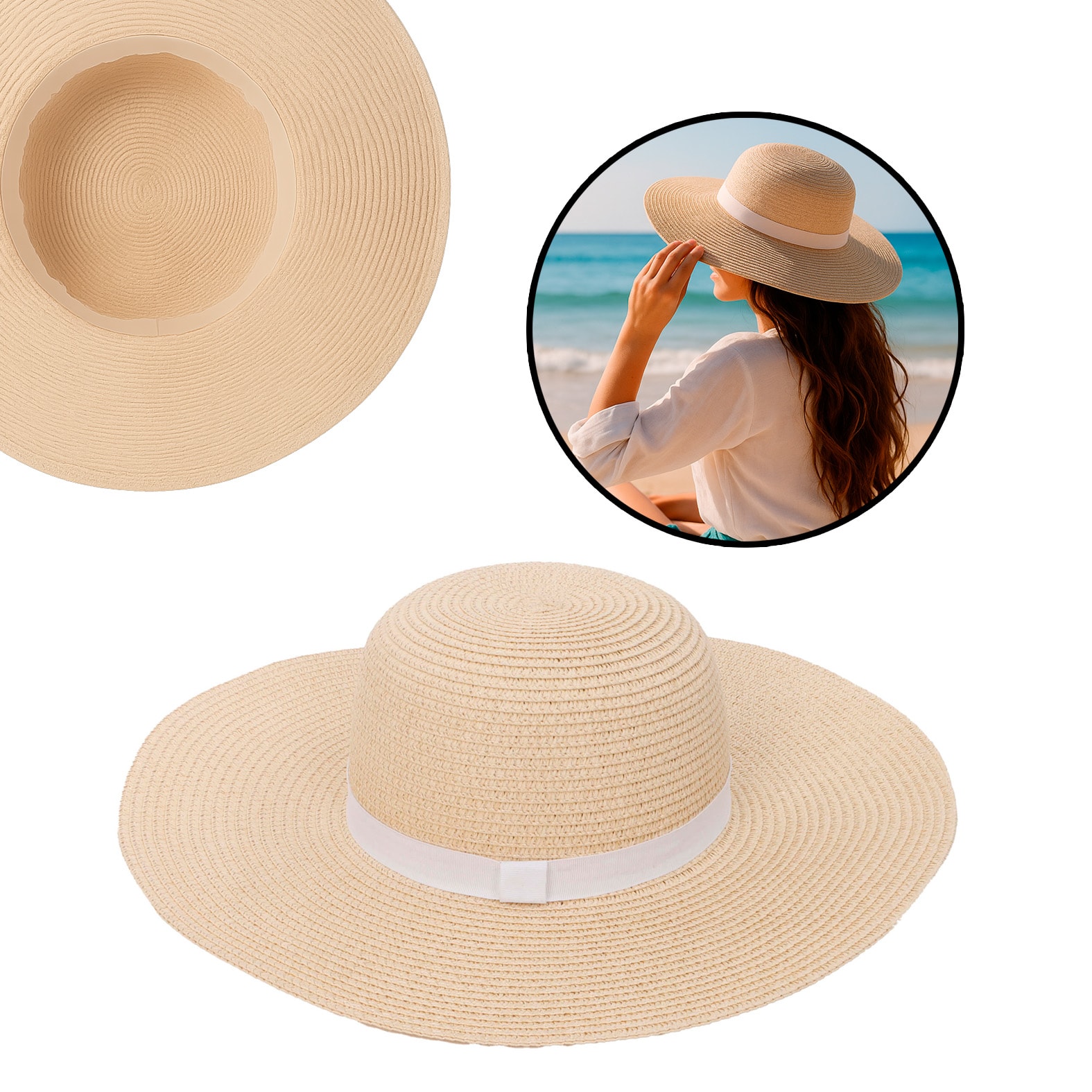 Sombrero de Paja Jeju en color beige