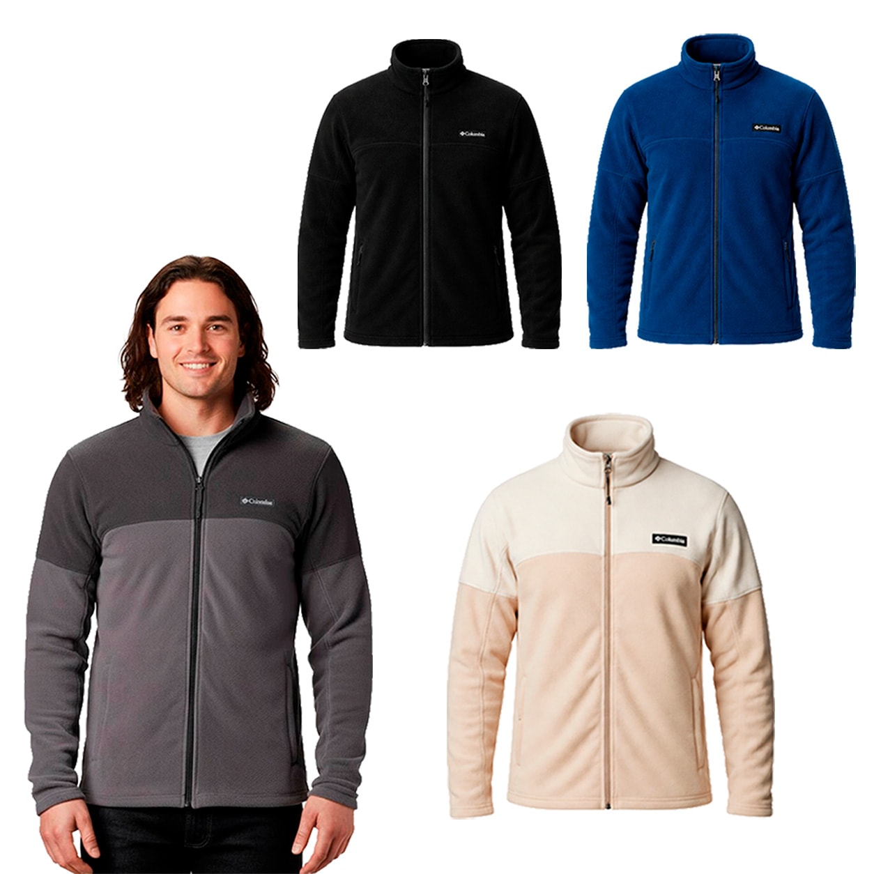 Fleece Polar Columbia Basin Trail en color azul