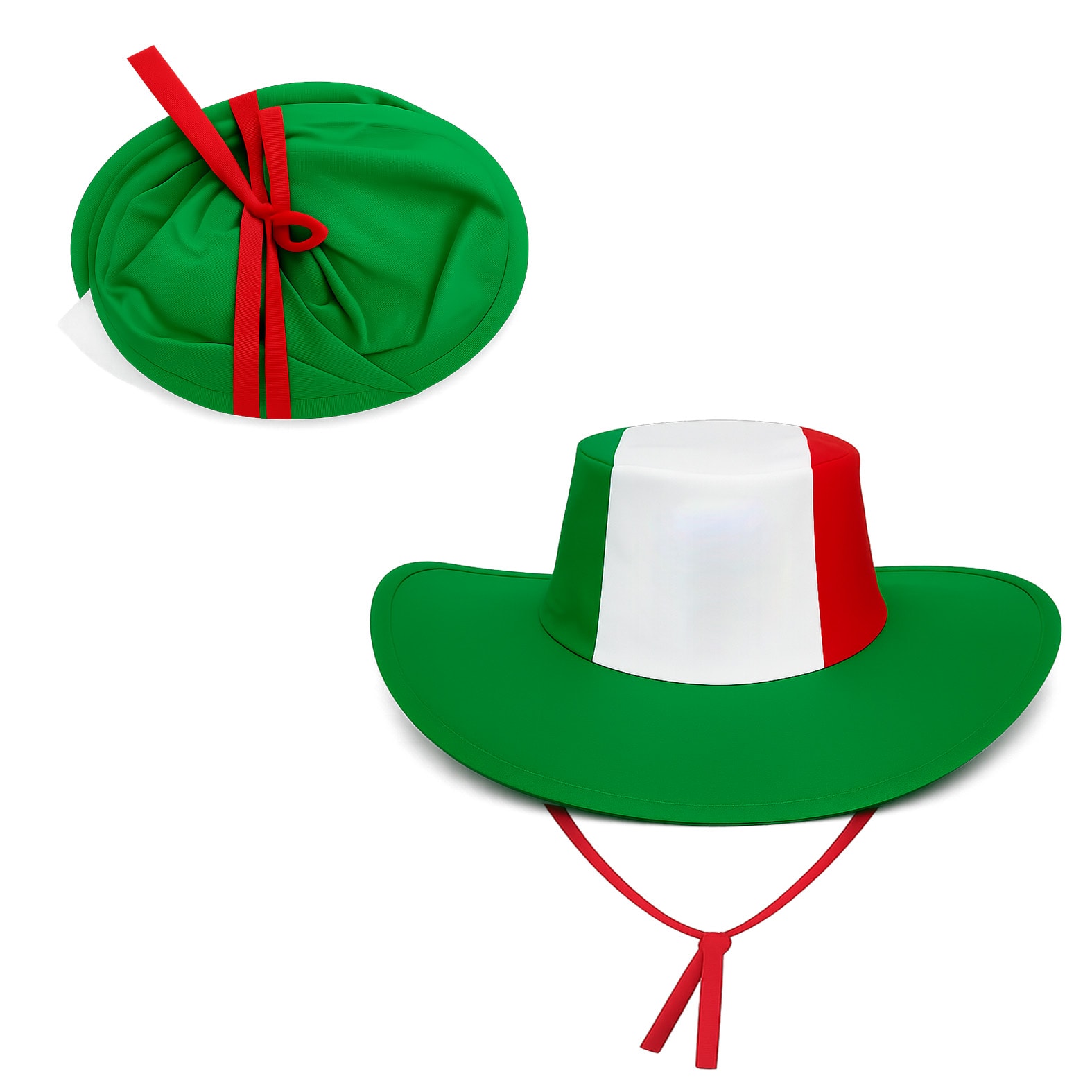 Sombrero de México Tiro en color tricolor