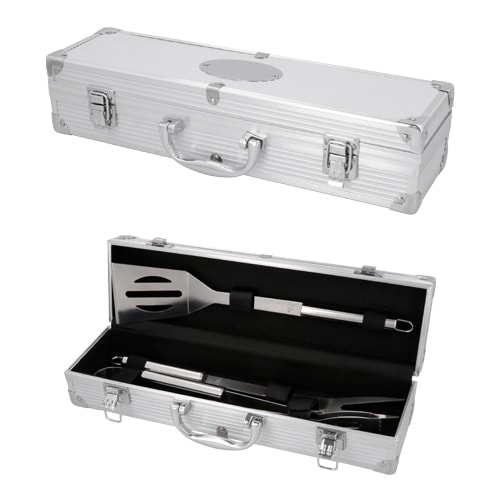 Set de BBQ Cuadril en color plata