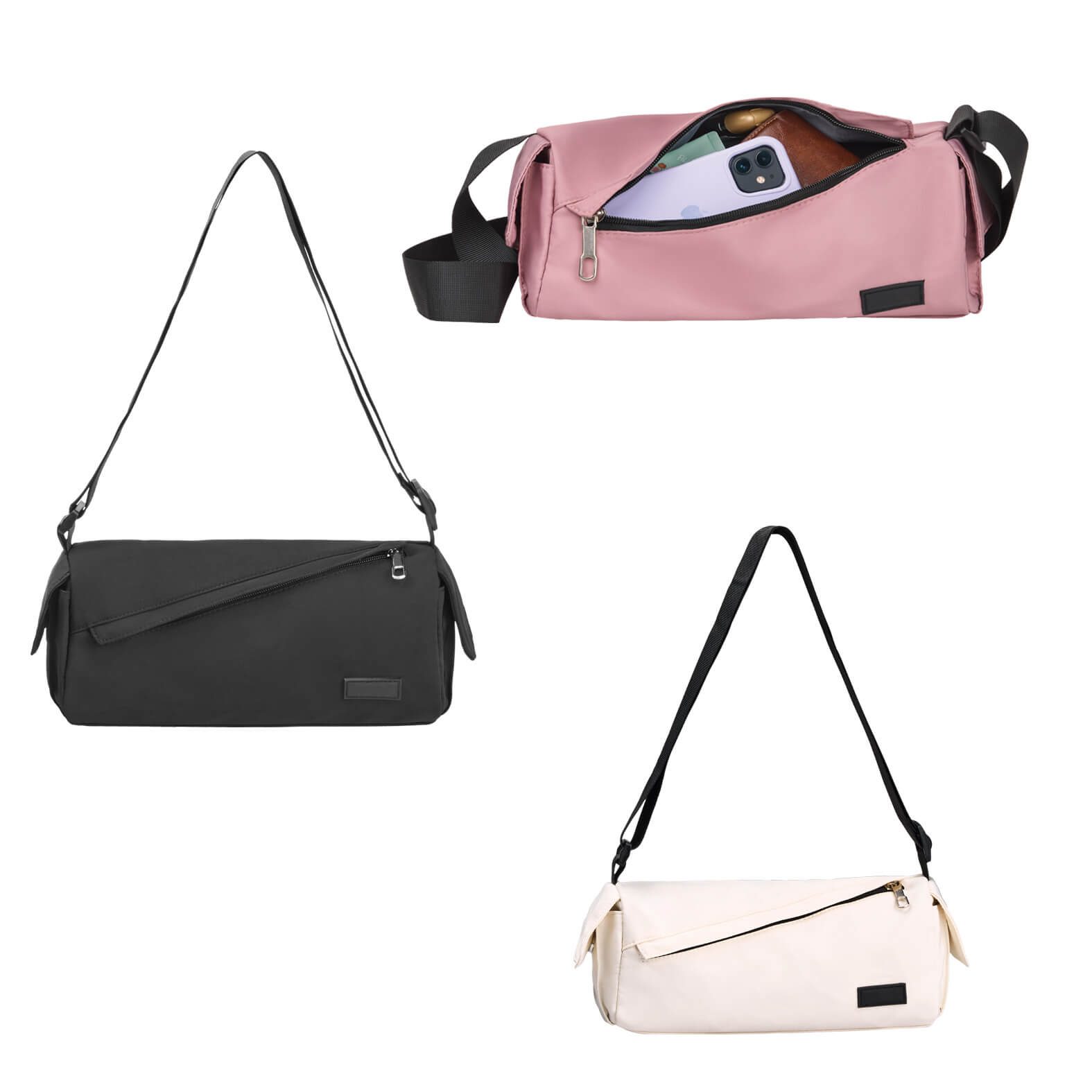 Bolsa de Hombro Loya en color blanco