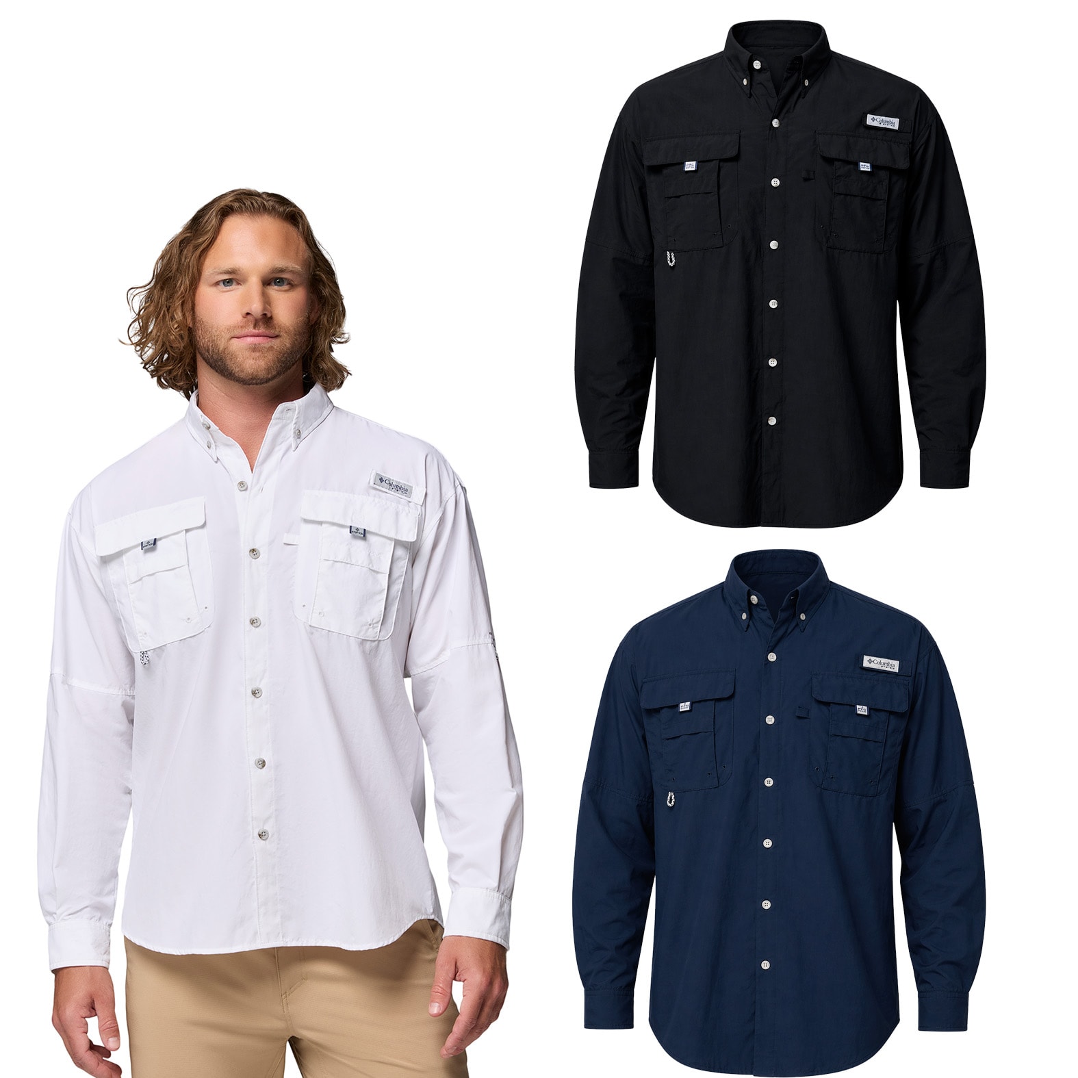 Camisa de Manga Columbia Bahama Men Ml en color azul