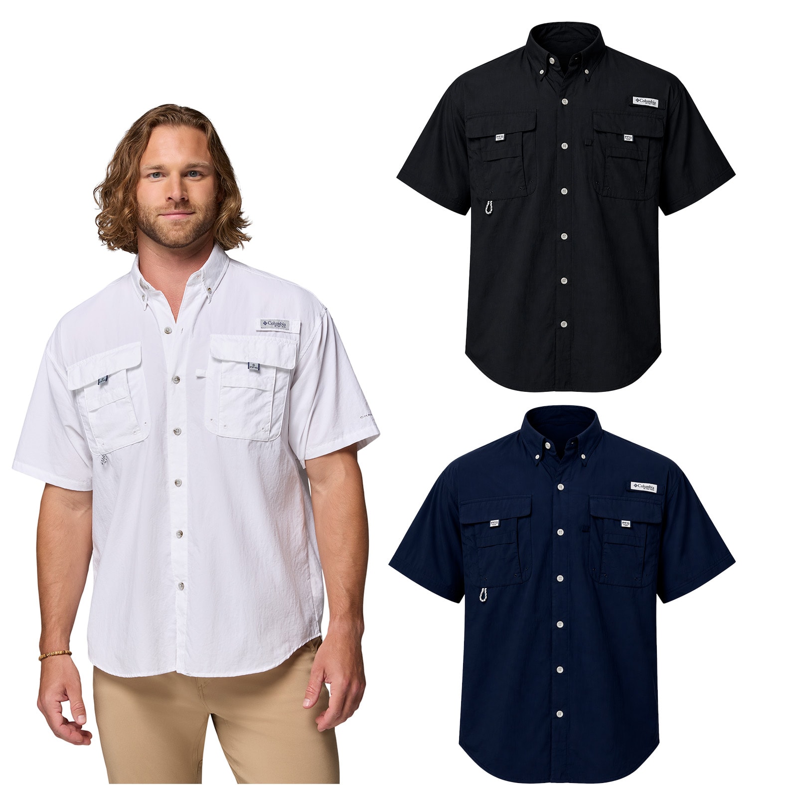 Camisa de Manga Columbia Bahama Men Mc en color azul