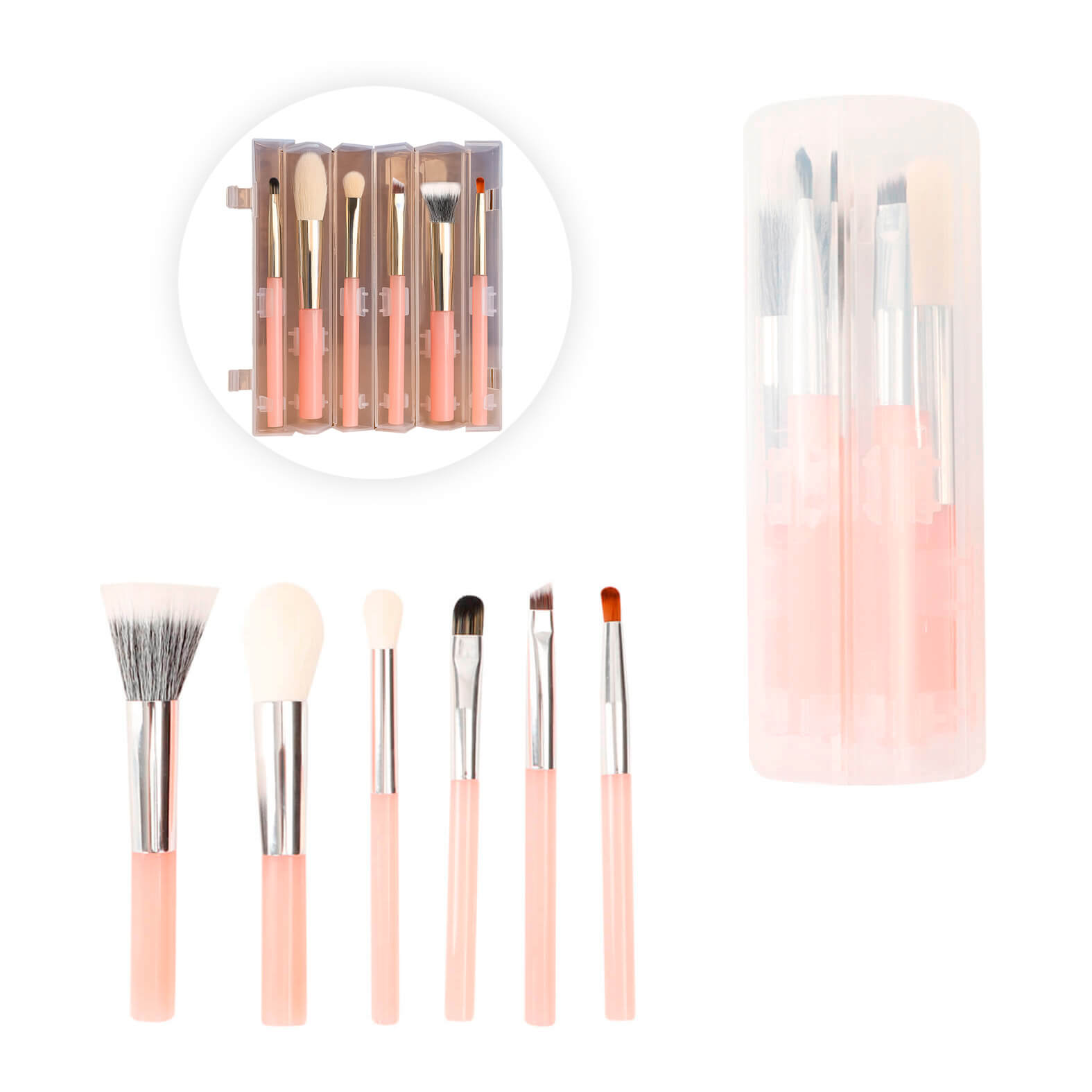 Set de Brochas Vanesa en color rosa