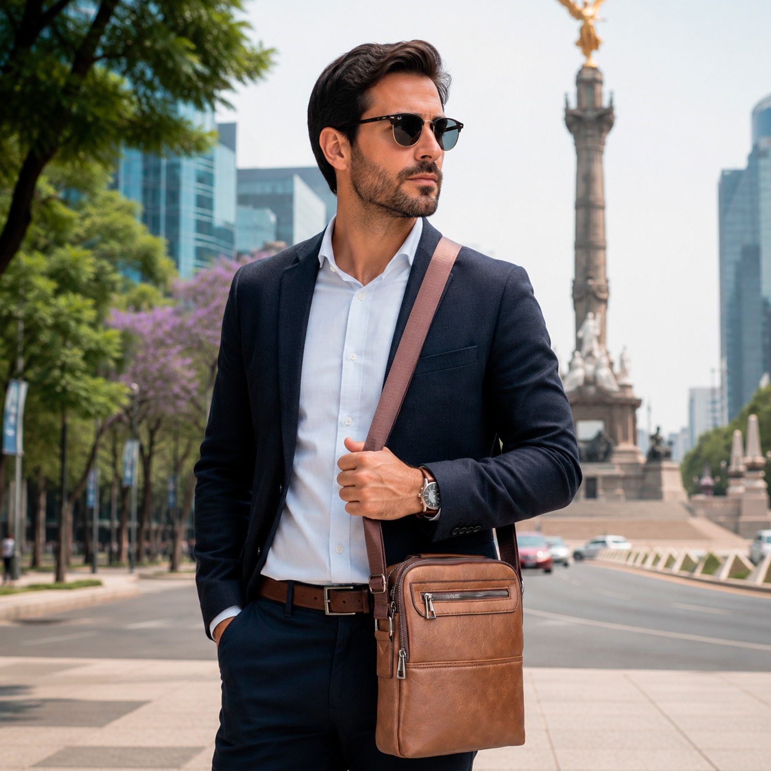 Bolsa de Hombro Max en color café