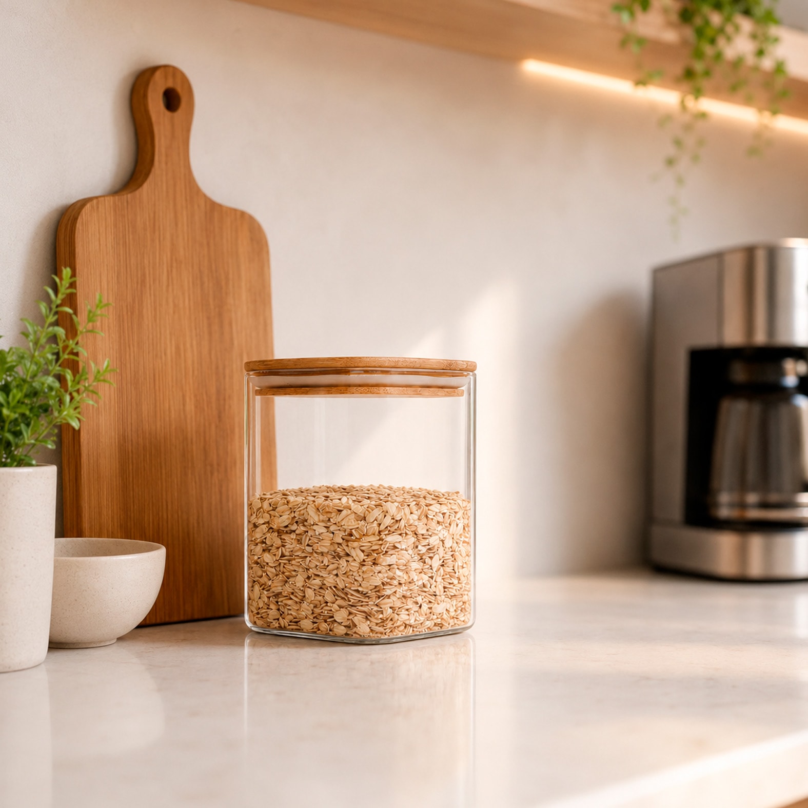 Recipiente Teff en color transparente