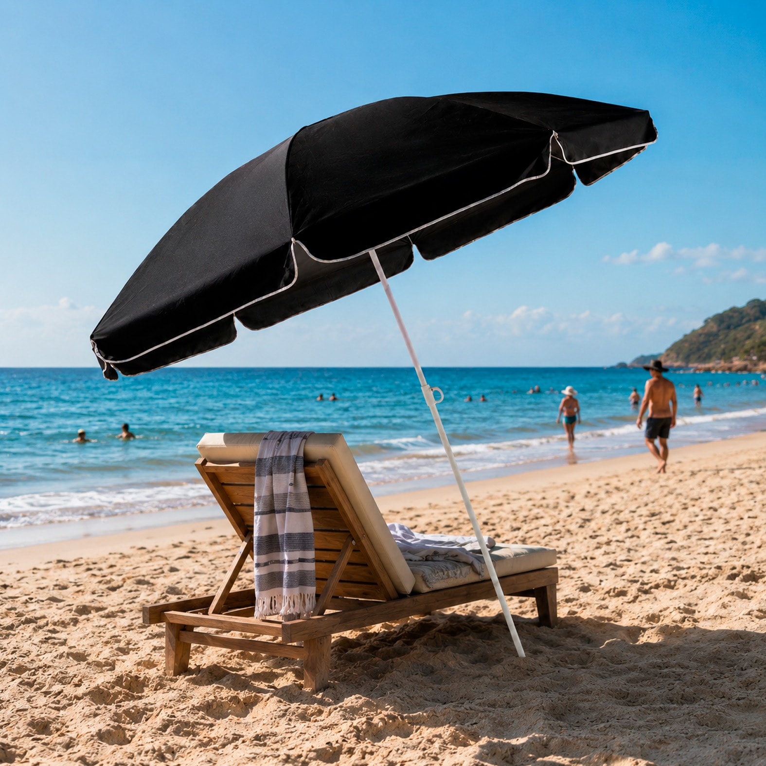 Sombrilla de Playa Beach en color negro