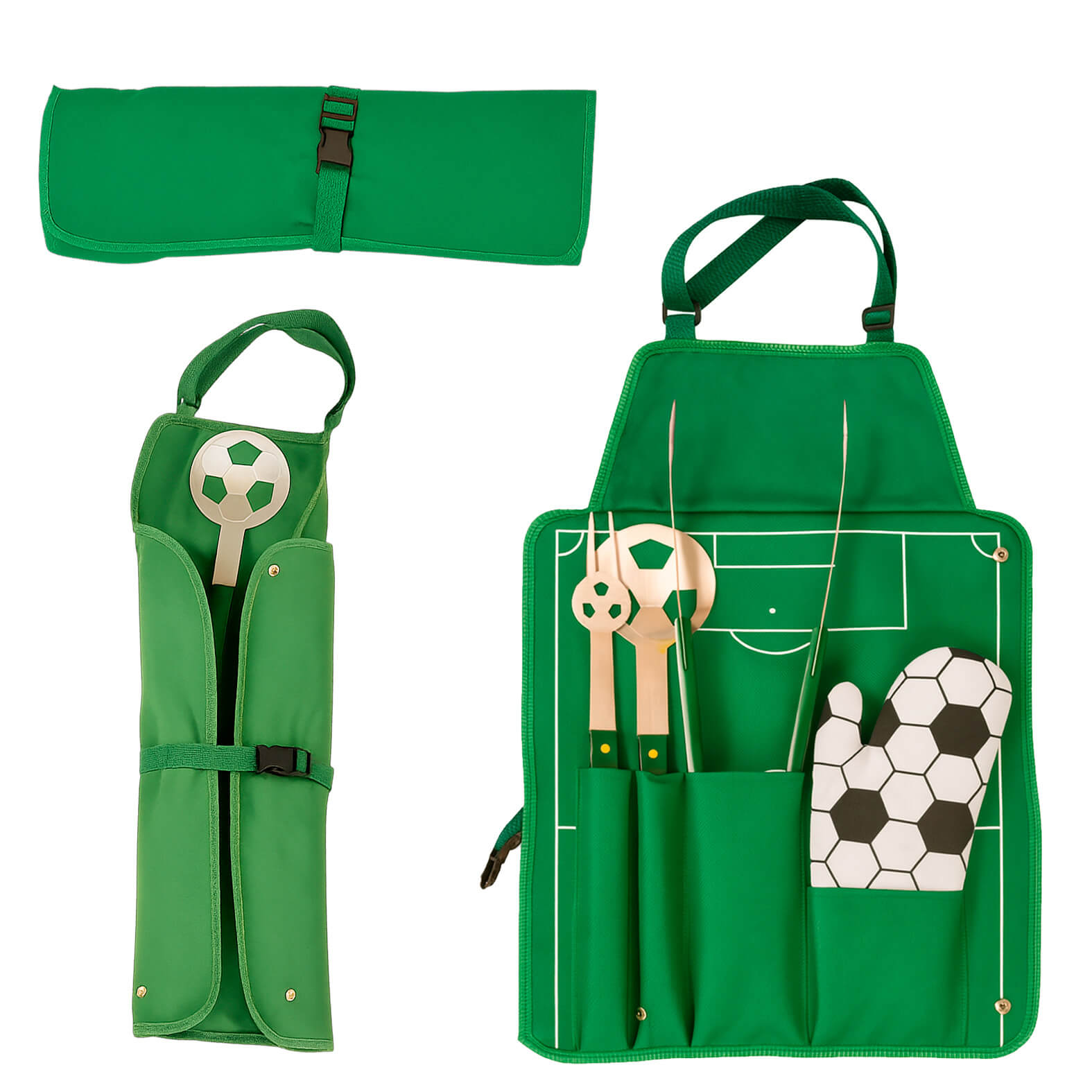 Set de BBQ Sunday en color verde
