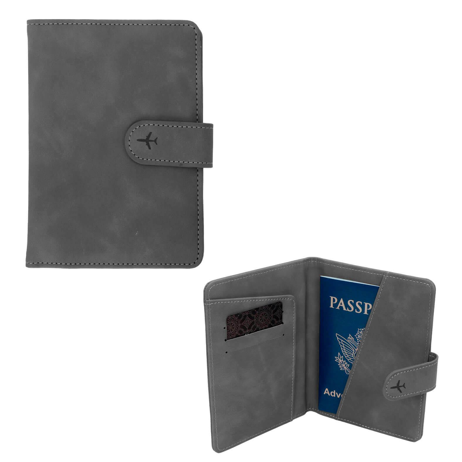 Porta Pasaporte Portos en color gris
