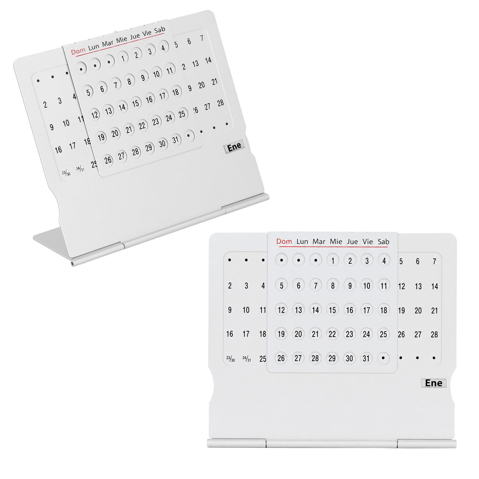 Mini Calendario Calendo en color plata