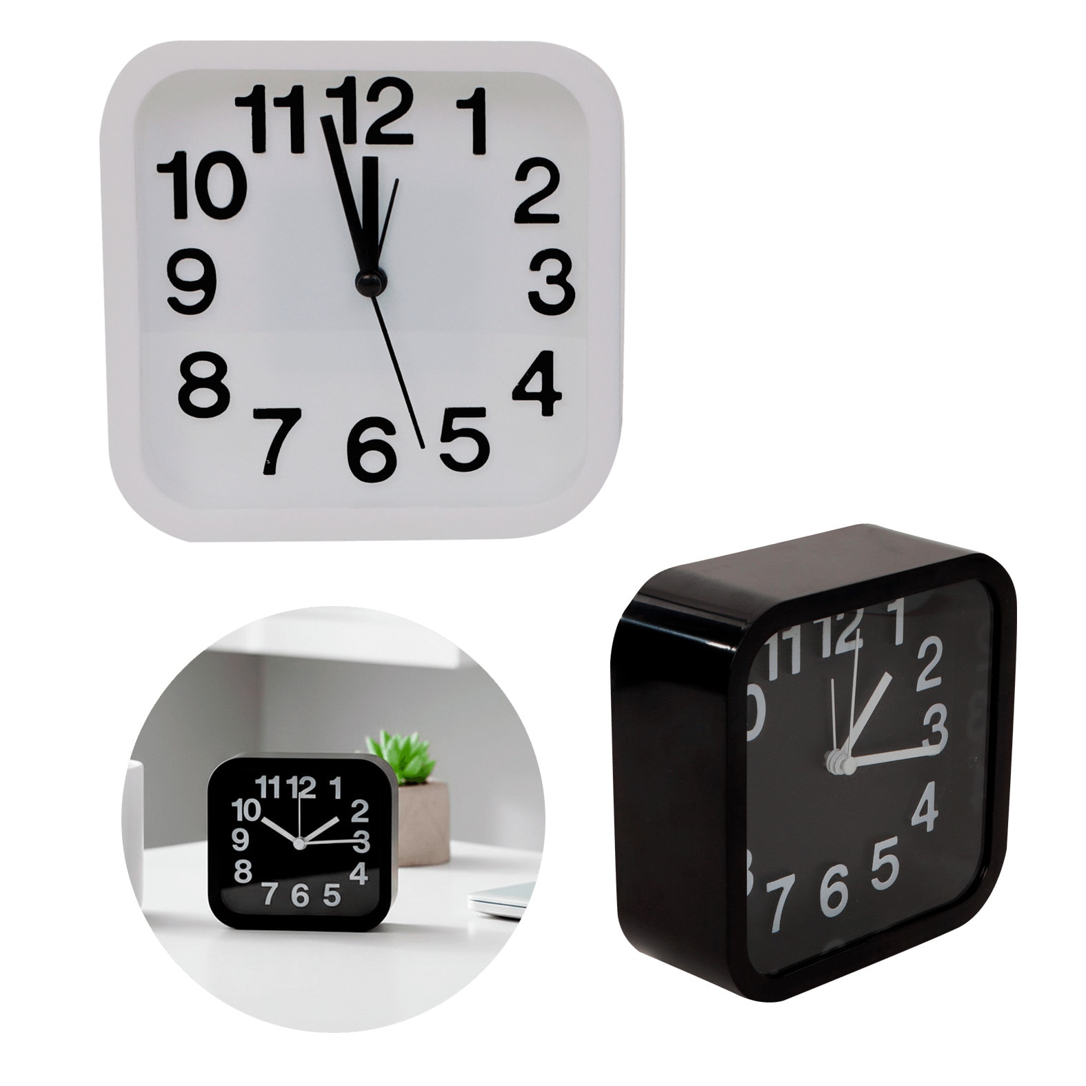 Reloj de Escritorio Tidara en color blanco