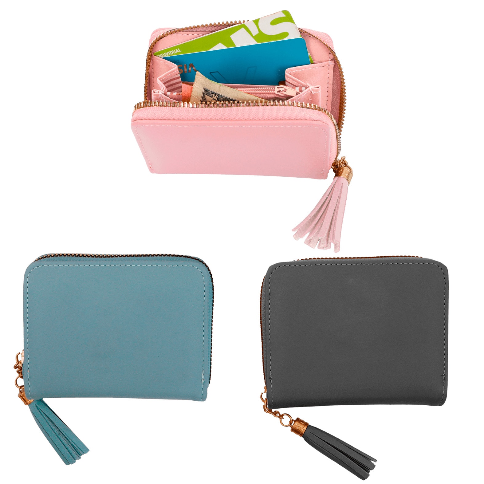 Cartera Bosca en color azul claro