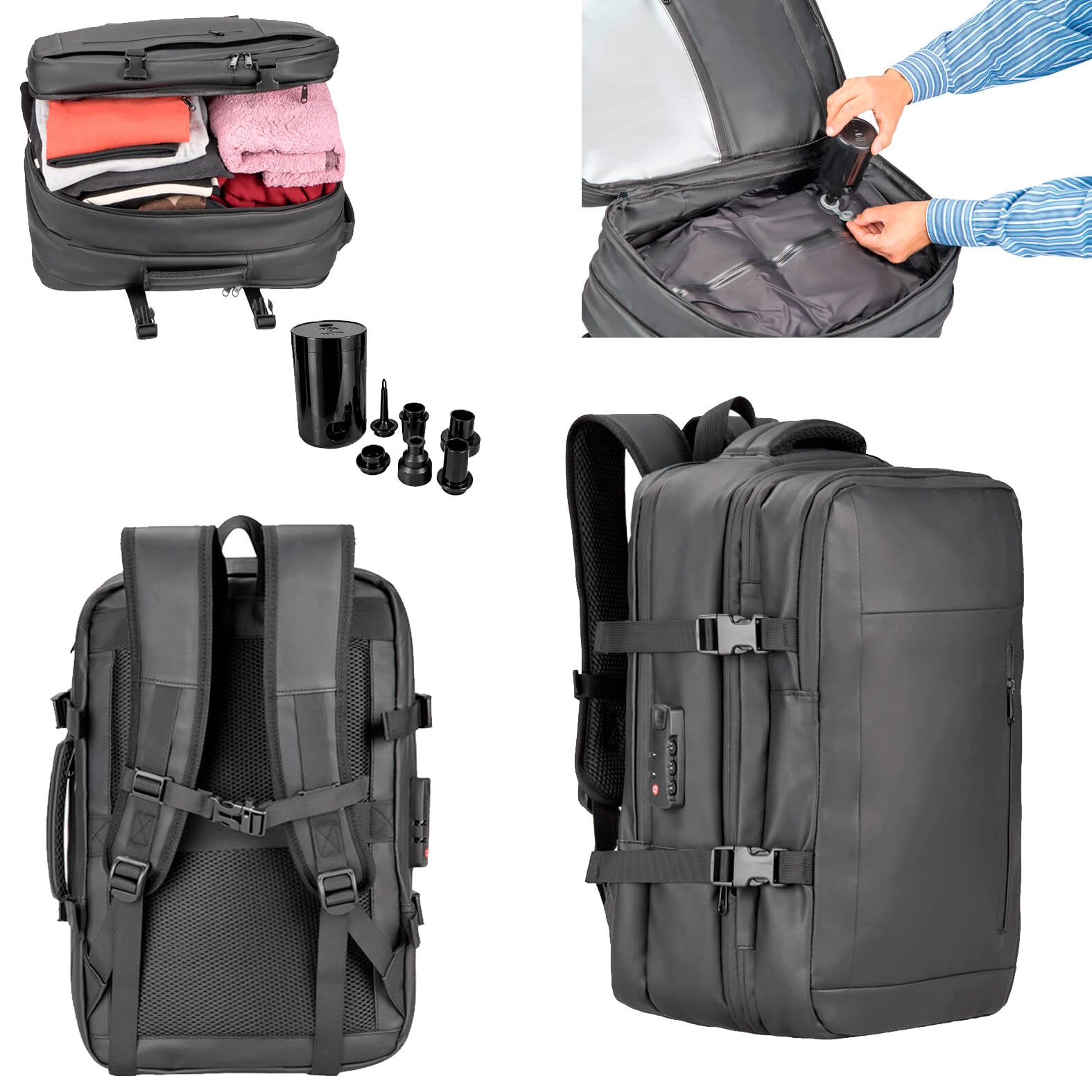 Mochila Zepi en color negro