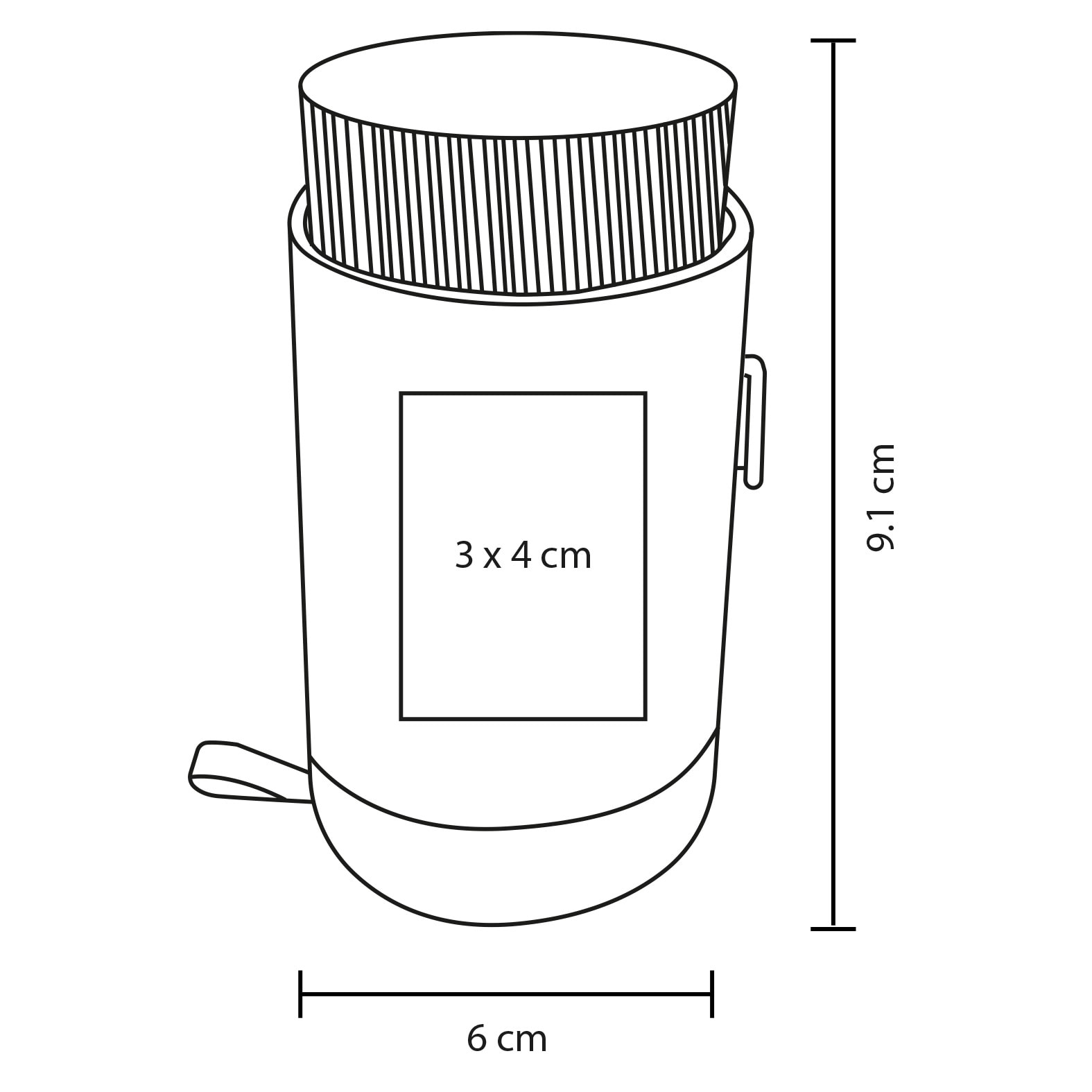 Plantilla con medidas y área de impresión de Kit Croft