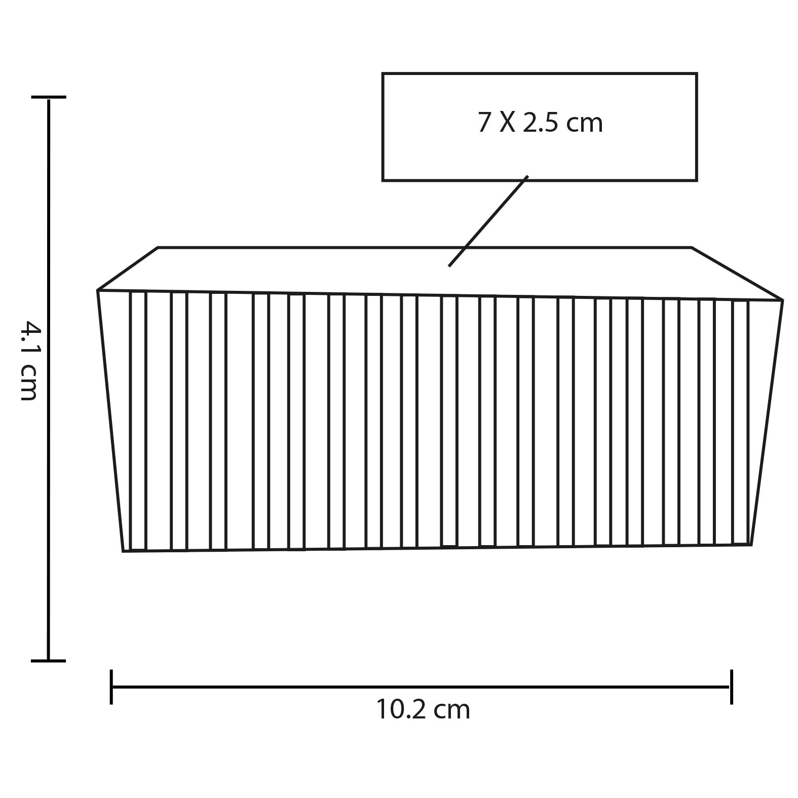 Plantilla con medidas y área de impresión de Squishy Container