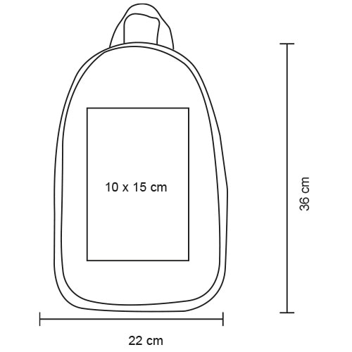 Plantilla con medidas y área de impresión de Set de Cocina Filo