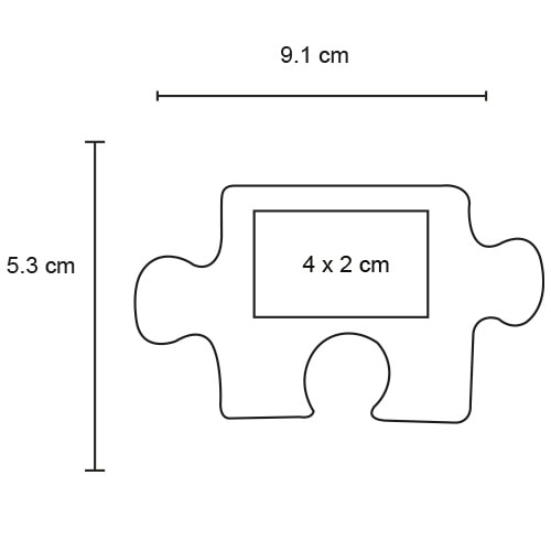 Plantilla con medidas y área de impresión de Squishy Noddy