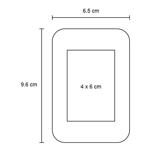Plantilla con medidas y área de impresión de Power Bank Load