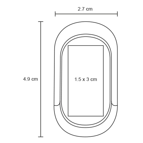 Plantilla con medidas y área de impresión de Popsocket Lord