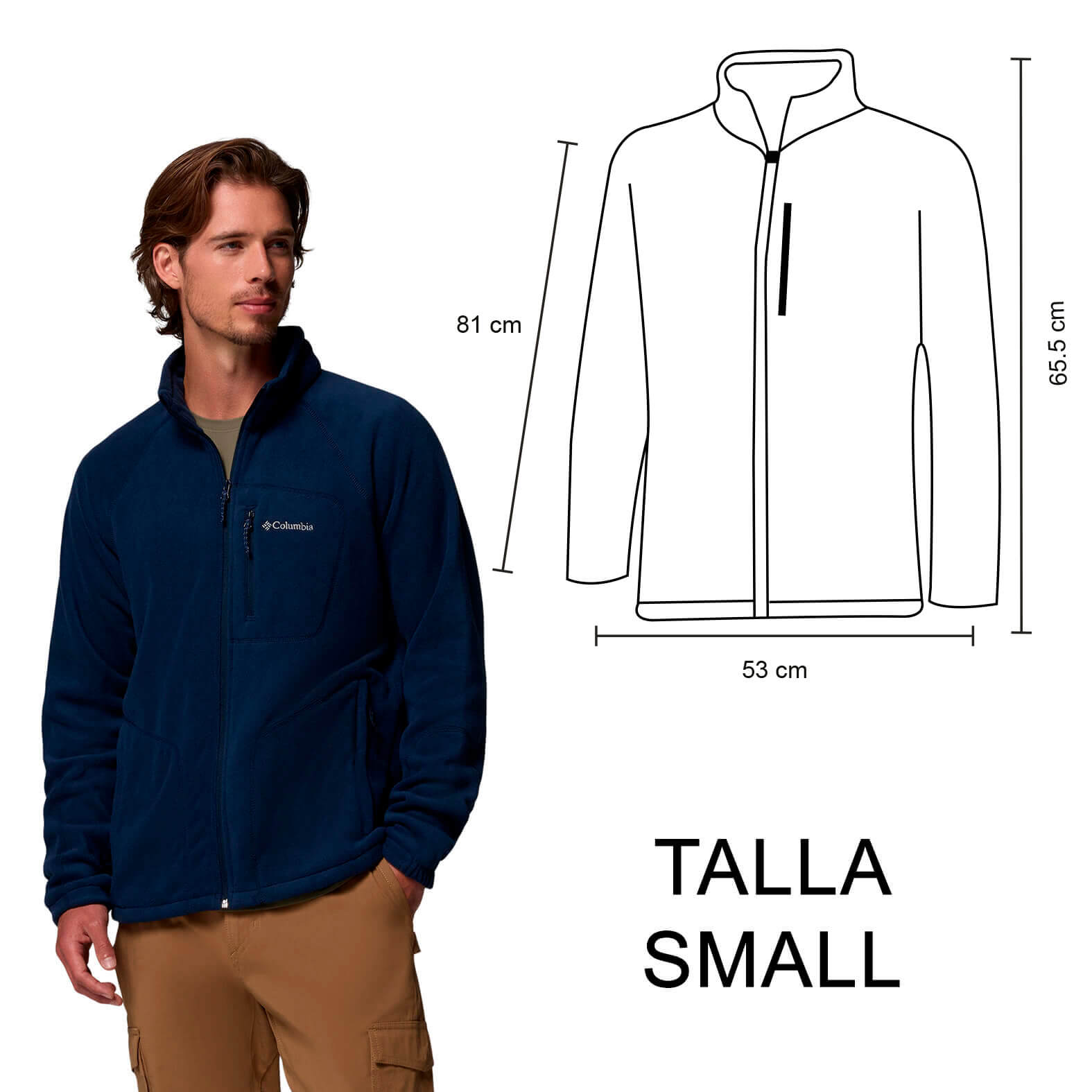 Fleece Polar Columbia Fast Trek en color azul