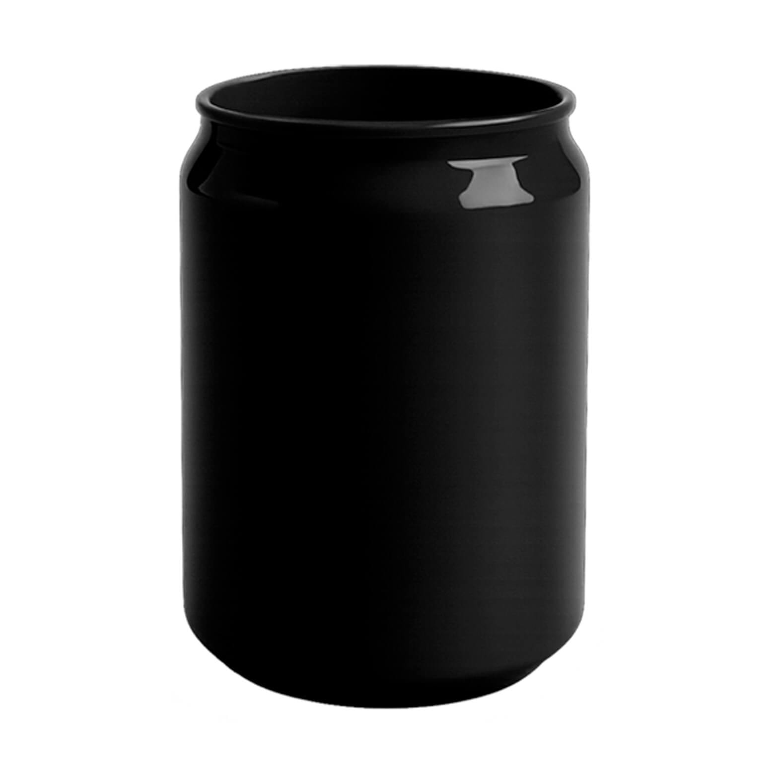 Vaso Fresca en color negro sólido